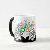 Denkend Man: Grappig Meme Karakter Magische Mok (Voorkant links)