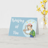 Denkende man met blootgestelde hersenen kaart (Gele Bloem)