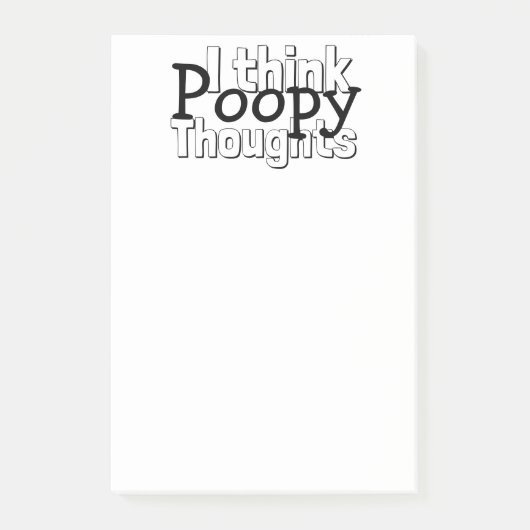 Denkende Poep Gedachten Post-it® Notes (Voorkant)