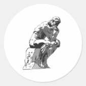 denker ronde sticker (Voorkant)