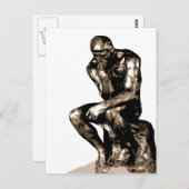 denker zonder achtergrond 2 briefkaart (Voorkant / Achterkant)