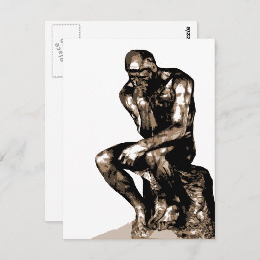denker zonder achtergrond 2 briefkaart (Voorkant / Achterkant)
