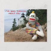 Denking Monkey Briefkaart (Voorkant)