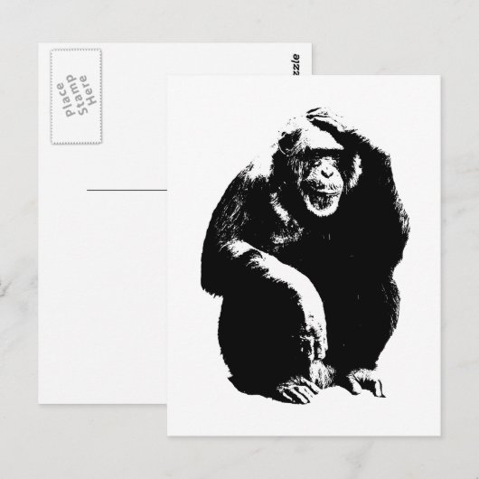 Denking Monkey Briefkaart (Voorkant / Achterkant)