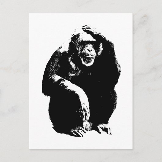 Denking Monkey Briefkaart (Voorkant)