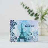 denkkast franse Eiffel Tower Parisian - verjaardag Kaart (Staand voorkant)