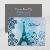 denkkast franse Eiffel Tower Parisian - verjaardag Kaart (Voorkant / Achterkant)
