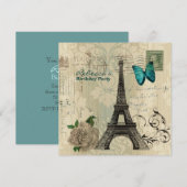 denkkast franse Eiffel Tower Parisian - verjaardag Kaart (Voorkant / Achterkant)
