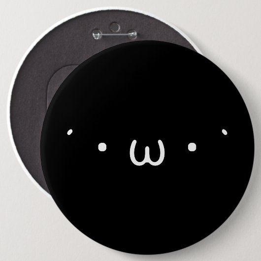 "Denko" (ZWART) Ronde Button 6,0 Cm (Voorkant /achterkant)