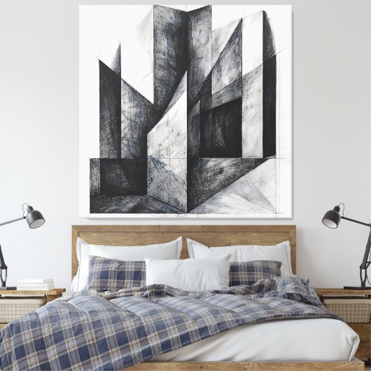 Denkstructuren Canvas Afdruk (Insitu (Slaapkamer))