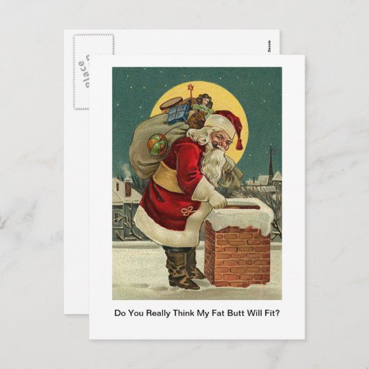 Denkt u werkelijk Mijn Vet Uiteinde zal passen? Feestdagenkaart (Voorkant / Achterkant)