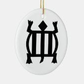 Denkyem | Symbool voor aanpassingsvermogen en slag Keramisch Ornament (Rechts)