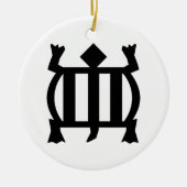 Denkyem | Symbool voor aanpassingsvermogen en slag Keramisch Ornament (Voorkant)