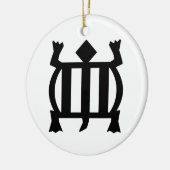 Denkyem | Symbool voor aanpassingsvermogen en slag Keramisch Ornament (Links)