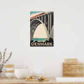 Denmark Art Jutland Print Funen Travel Poster  (Keuken)