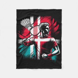 Denmark Badminton Player Proud Patriot Athlete Fleece Deken