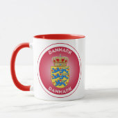 Denmark Coat of Arms Circle Shape  Mok (Links)