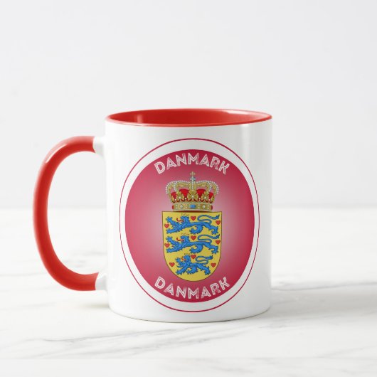 Denmark Coat of Arms Circle Shape  Mok (Links)