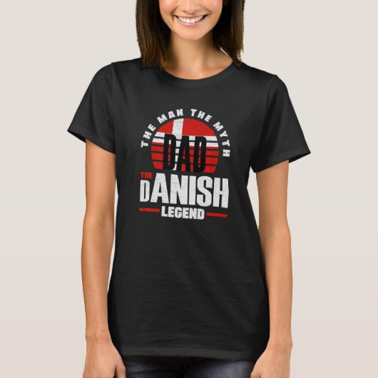 Denmark Danish Denmark Flag Father T-shirt (Voorkant)