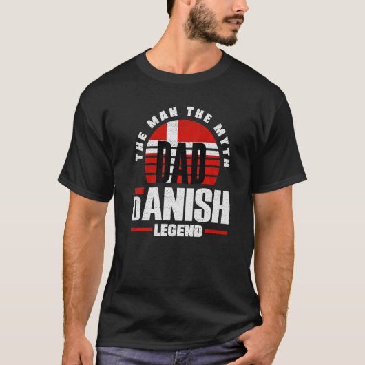 Denmark Danish Denmark Flag Father T-shirt (Voorkant)