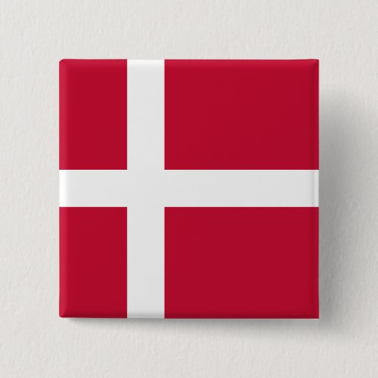 Denmark (Danish) Flag Vierkante Button 5,1 Cm (Voorkant)