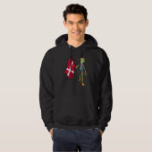 Denmark Fan Frog Hoodie (Voorkant volledig)