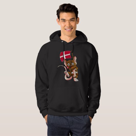 Denmark Fan Mouse Hoodie (Voorkant volledig)