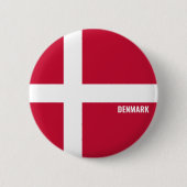 Denmark Flag Charming Patriotic Ronde Button 5,7 Cm (Voorkant)