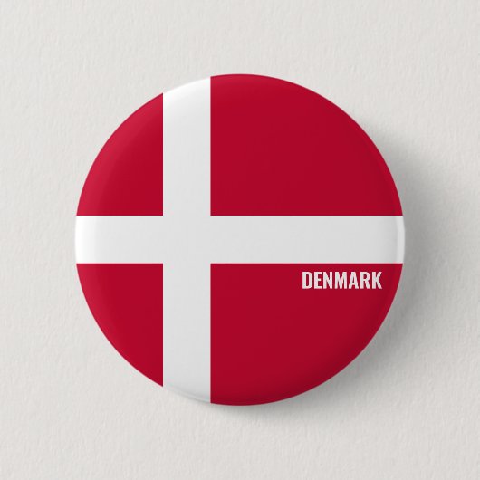 Denmark Flag Charming Patriotic Ronde Button 5,7 Cm (Voorkant)