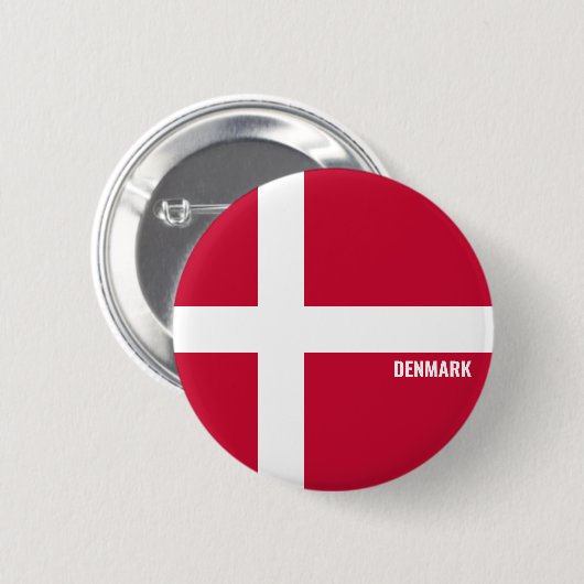 Denmark Flag Charming Patriotic Ronde Button 5,7 Cm (Voorkant /achterkant)