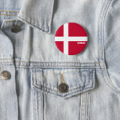 Denmark Flag Charming Patriotic Ronde Button 5,7 Cm (In situ)