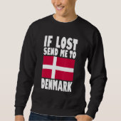 Denmark Flag Design If lost send me to Denmark Trui (Voorkant)
