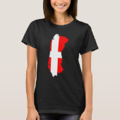 Denmark flag in Römö outline Römö T-shirt (Voorkant)