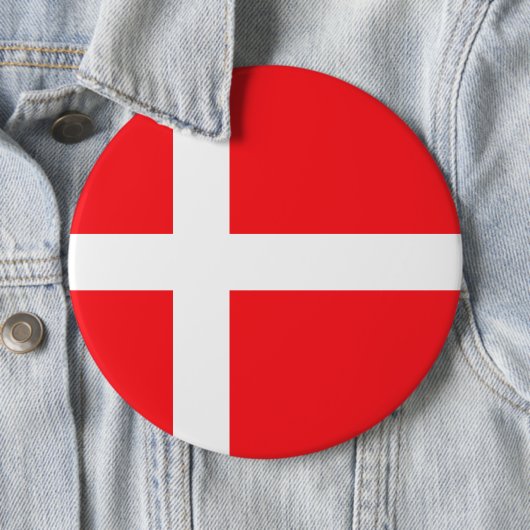 Denmark, flag ronde button 6,0 cm (In situ)