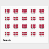 Denmark flag ronde sticker (Vel)