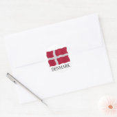Denmark flag ronde sticker (Envelop)