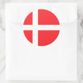 Denmark, flag ronde sticker (Tas)