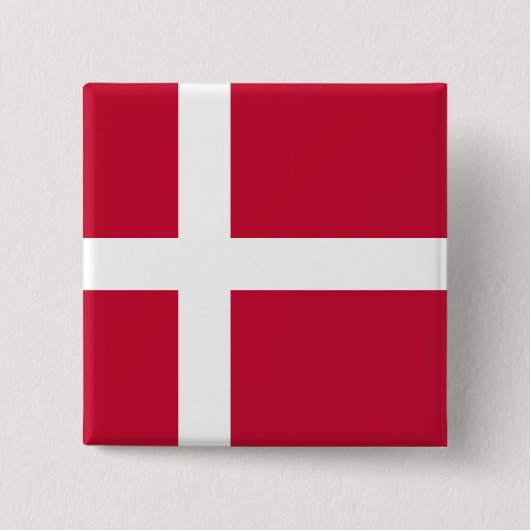 Denmark Flag Vierkante Button 5,1 Cm (Voorkant)