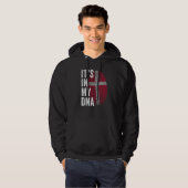 Denmark It's In My DNA Cute Danish Fingerprint Fla Hoodie (Voorkant volledig)