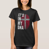 Denmark It's In My DNA Cute Danish Fingerprint Fla T-shirt (Voorkant)