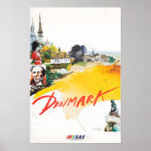 Denmark Painting SAS Travel Poster Danish Art Prin (Voorkant)
