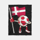 Denmark Soccer Jersey Danish Flag Footll Dab Funny Fleece Deken (Voorkant)