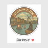 Denmark Travel Vintage Sticker (Vel)