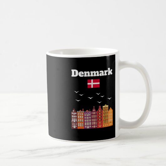 Denmark Vacation Lover Travel Souvenir Danish Flag Koffiemok (Rechts)