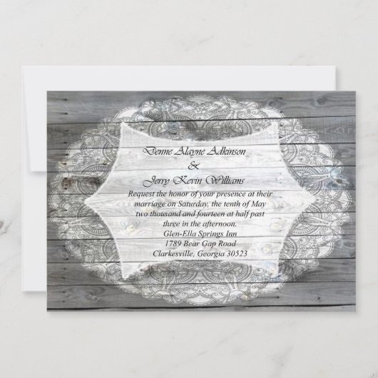 Denne Adkinson Kevin Williams Invite Kaart (Voorkant)