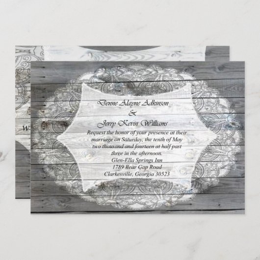 Denne Adkinson Kevin Williams Invite Kaart (Voorkant / Achterkant)