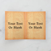 Denneappel op Perkament Kaart (Binnen)