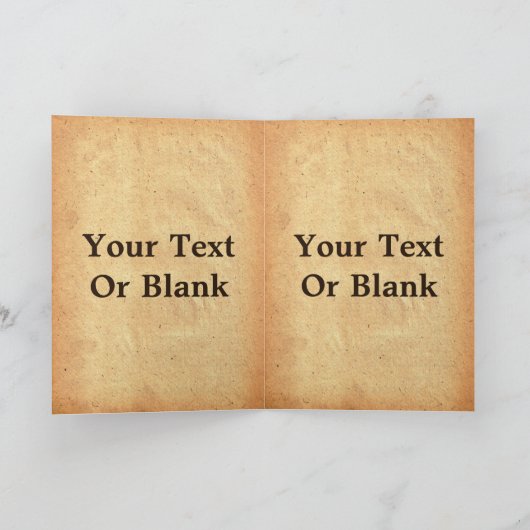 Denneappel op Perkament Kaart (Binnen)