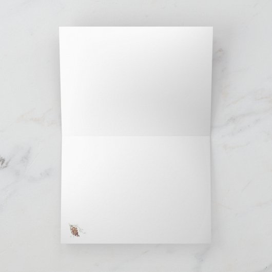 Denneappels Feestdagen Kaart (Binnen)