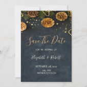 Denneappels, sterren Bewaar de datum Save The Date (Voorkant)
